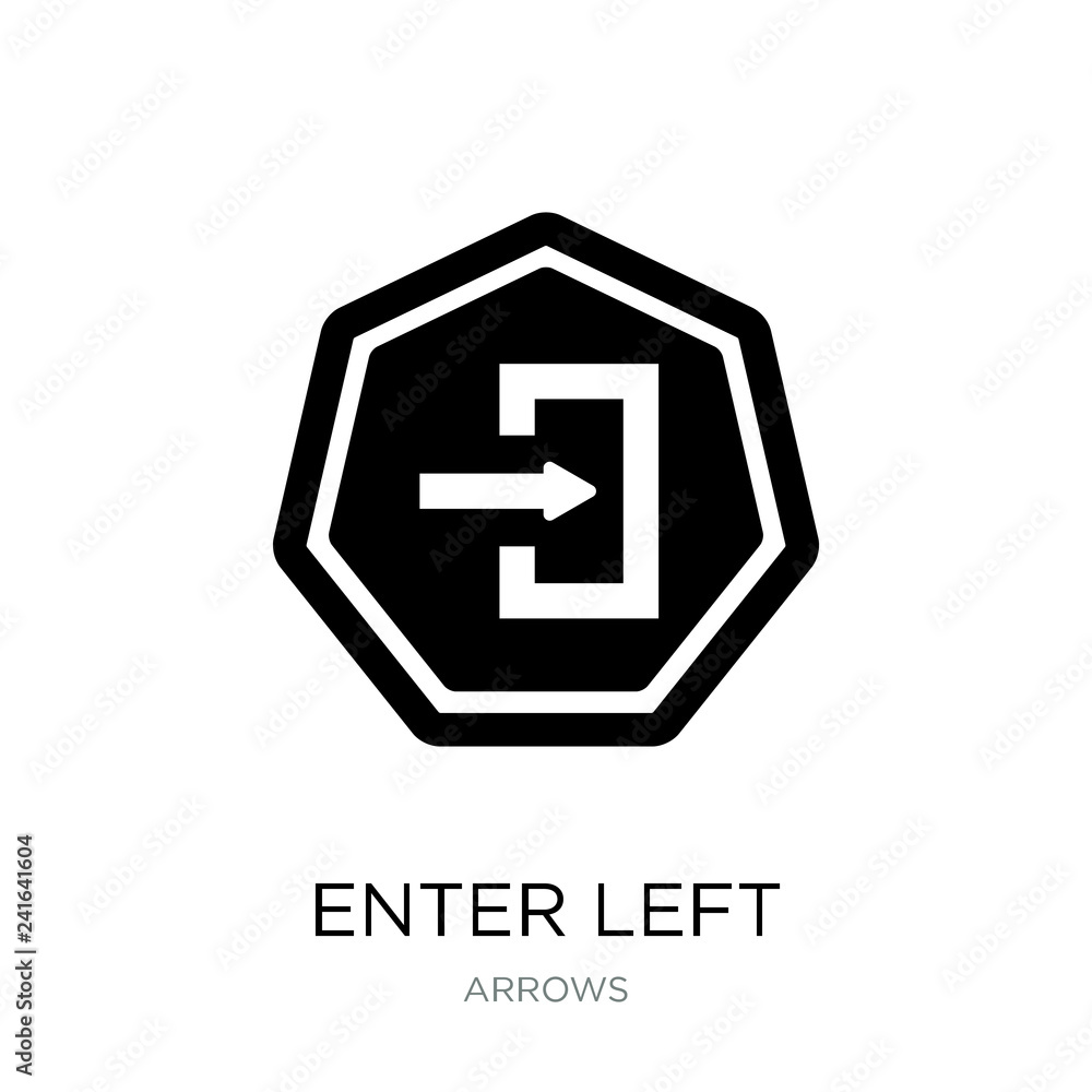 enter left icon vector on white background, enter left trendy fi enter left icon vector on white background, enter left trendy fi