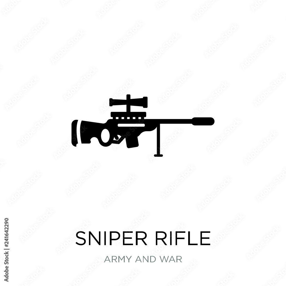 sniper rifle icon vector on white background, sniper rifle trend