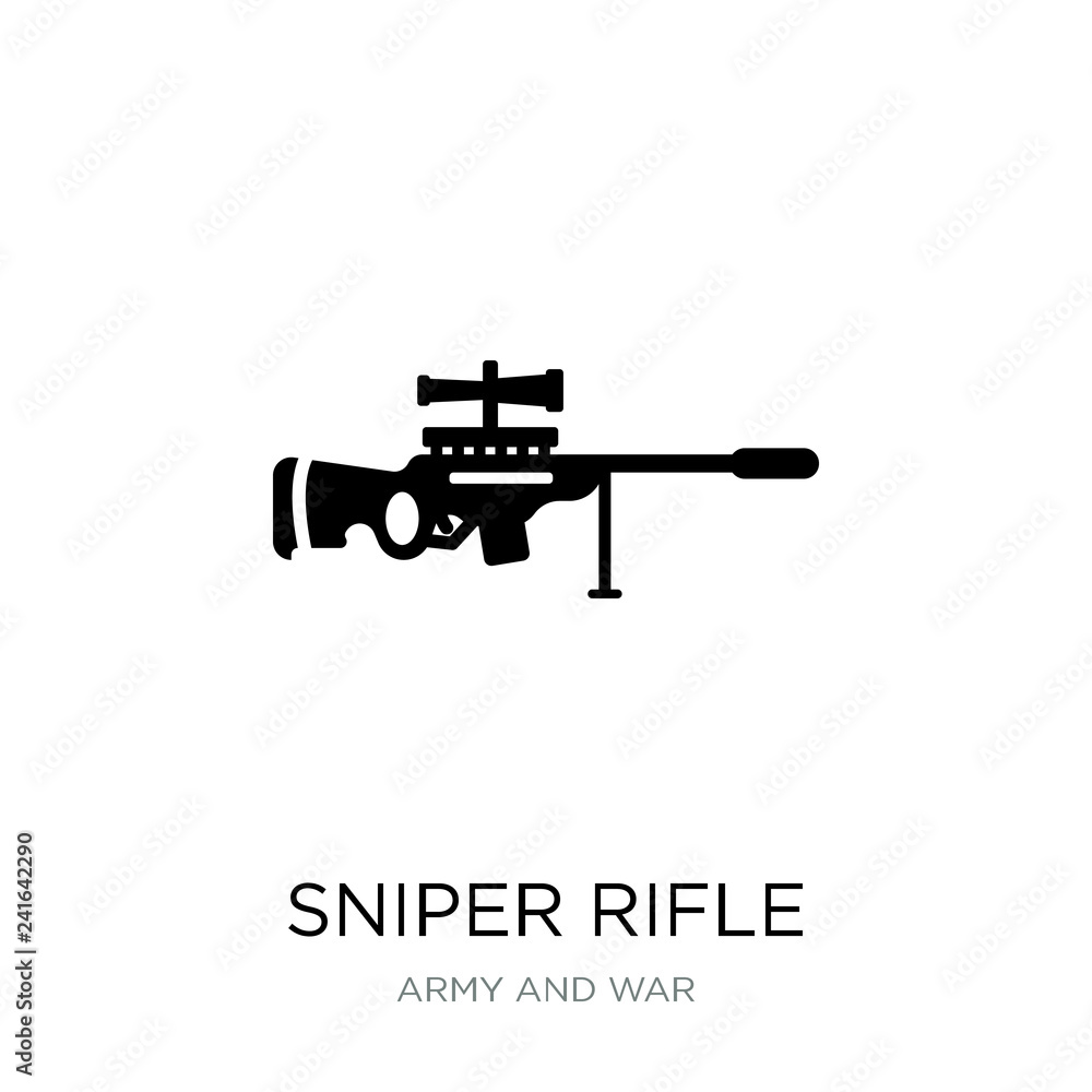 sniper rifle icon vector on white background, sniper rifle trend sniper rifle icon vector on white background, sniper rifle trend