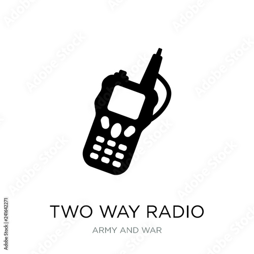 two way radio icon vector on white background, two way radio tre