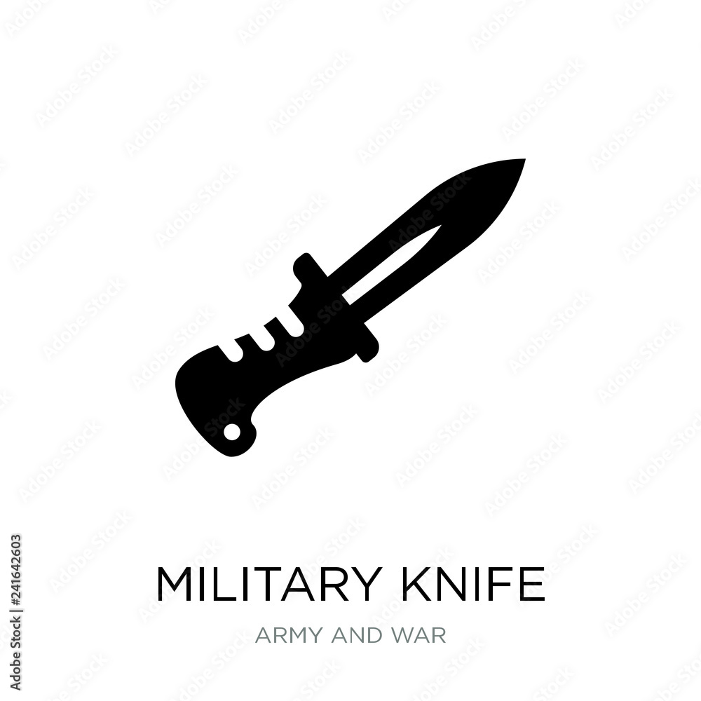 military knife icon vector on white background, military knife t military knife icon vector on white background, military knife t