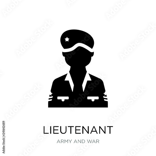 lieutenant icon vector on white background, lieutenant trendy fi