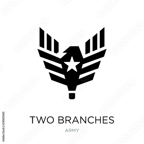 two branches icon vector on white background, two branches trend