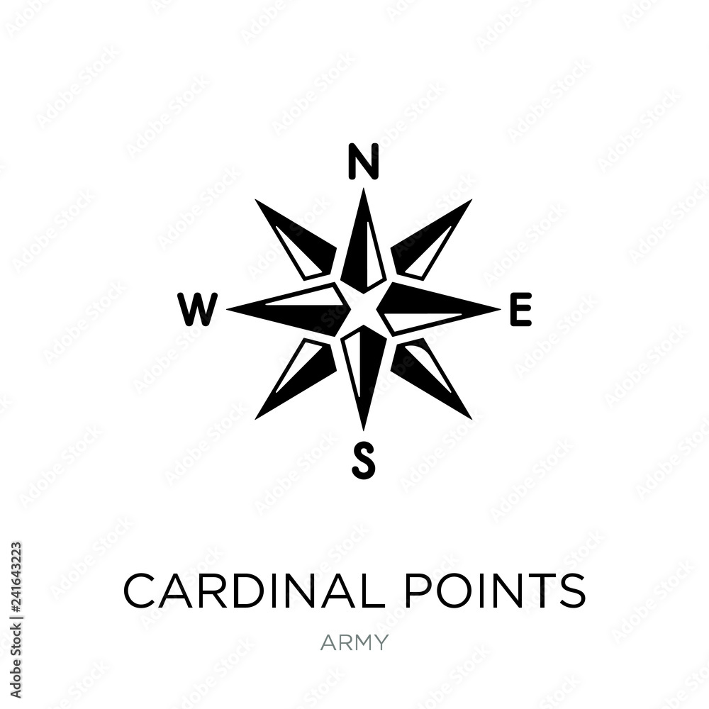 cardinal points on winds star icon vector on white background, c cardinal points on winds star icon vector on white background, c