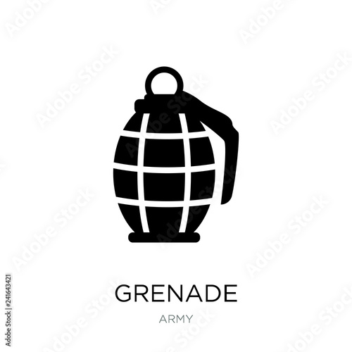 grenade icon vector on white background, grenade trendy filled i