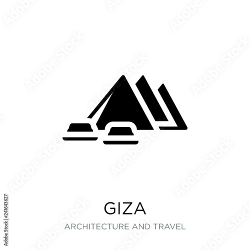 giza icon vector on white background, giza trendy filled icons f