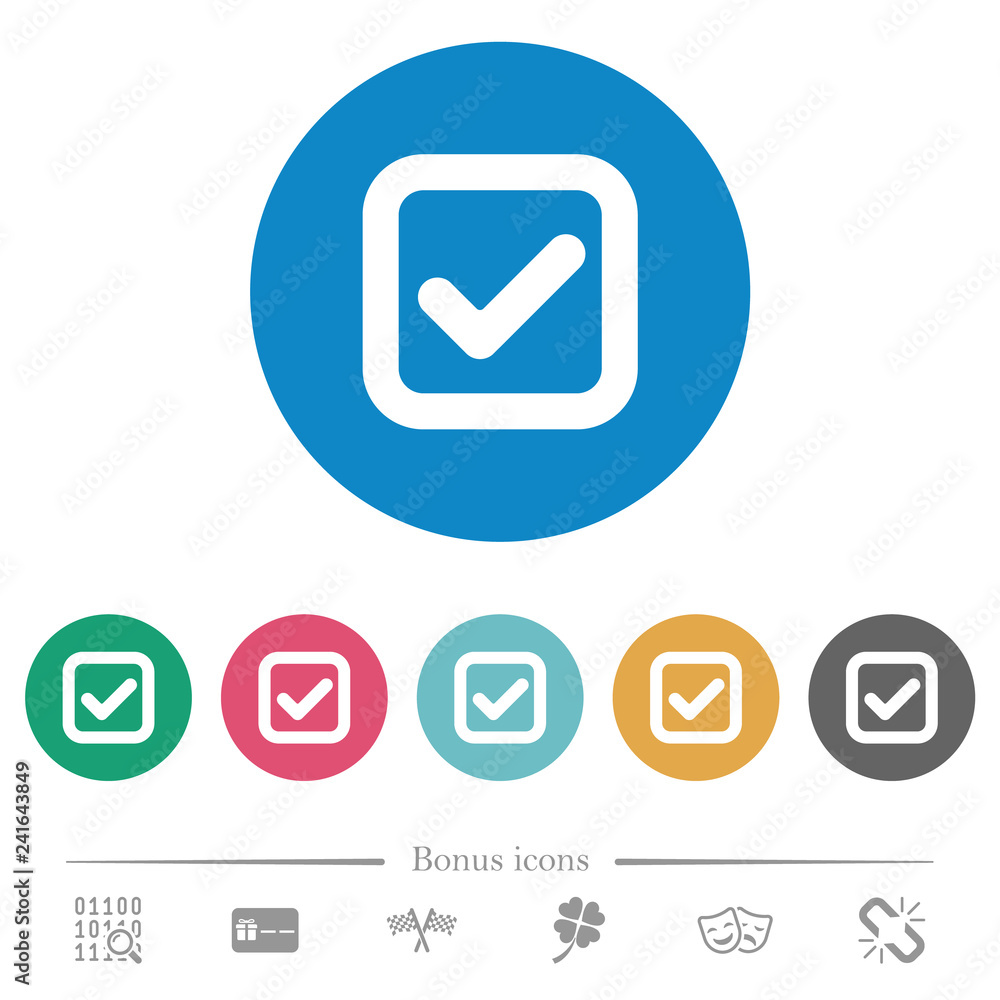 Checkbox flat round icons Checkbox flat round icons
