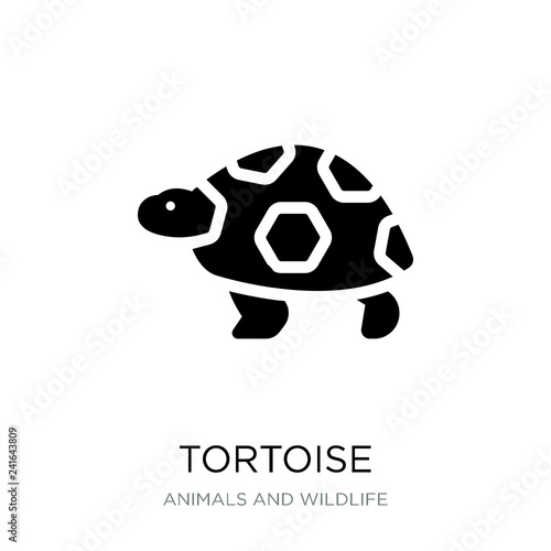 tortoise icon vector on white background, tortoise trendy filled