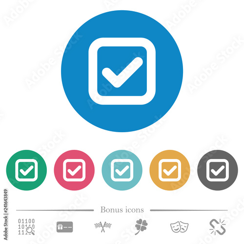 Free Download Checkbox flat round icons - GFXLoad