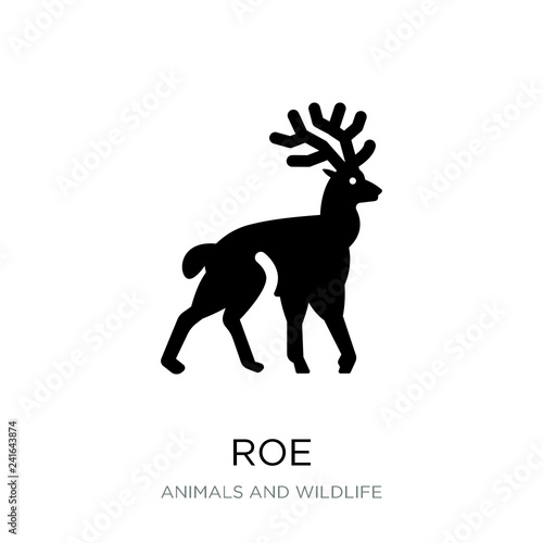 roe icon vector on white background, roe trendy filled icons fro