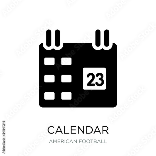 calendar icon vector on white background, calendar trendy filled