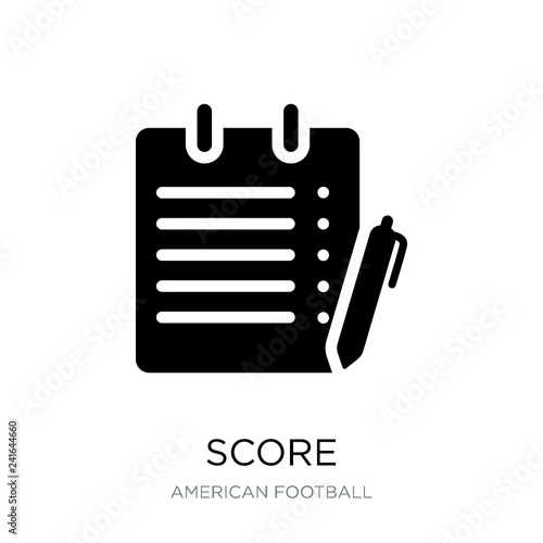score icon vector on white background, score trendy filled icons