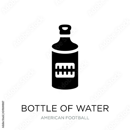 bottle of water icon vector on white background, bottle of water