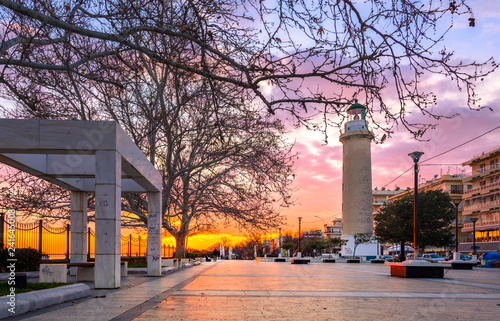 Fototapeta Naklejka Na Ścianę i Meble -  The lighthouse of Alexandroupolis symbol of the town, Greece.