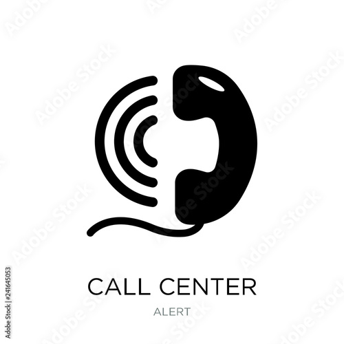 call center icon vector on white background, call center trendy