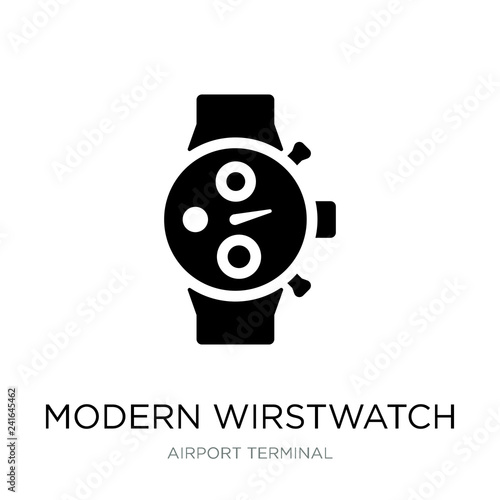 modern wirstwatch icon vector on white background, modern wirstw photo