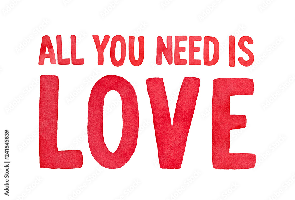 Romantic bright red inscription Romantic bright red inscription