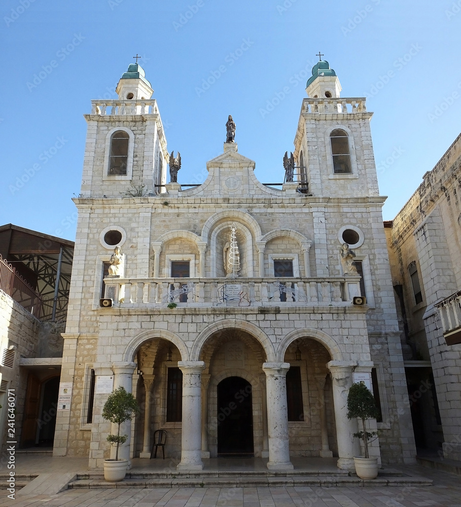 Facade of the Church of Wedding in Cana of Galilee