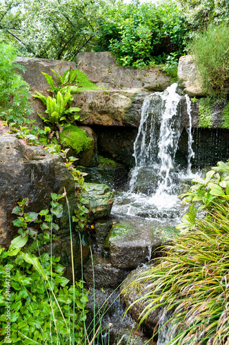 waterfall in an English garden