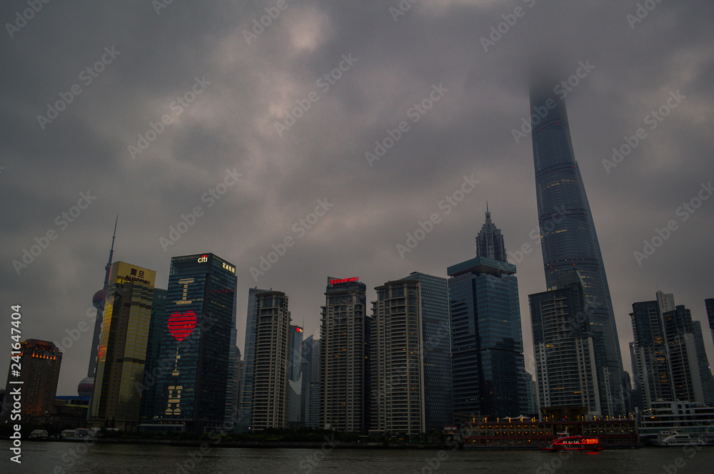 Naklejka premium Shanghai Skyline, China