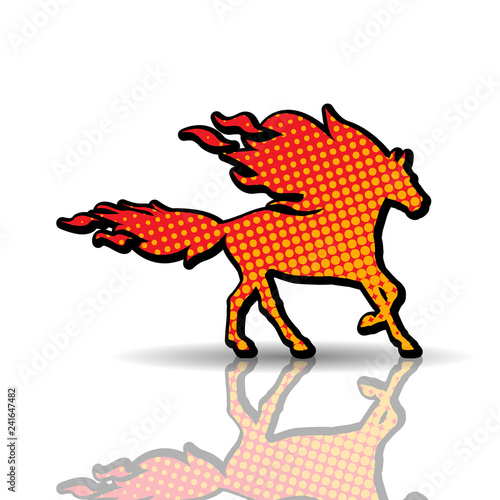 Fire horse-animal