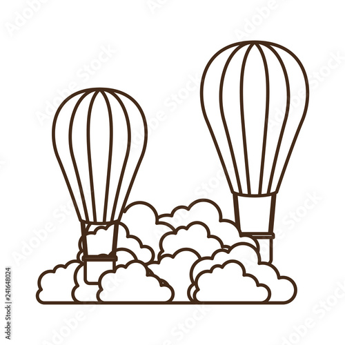 aerostatic balloons isolated icon