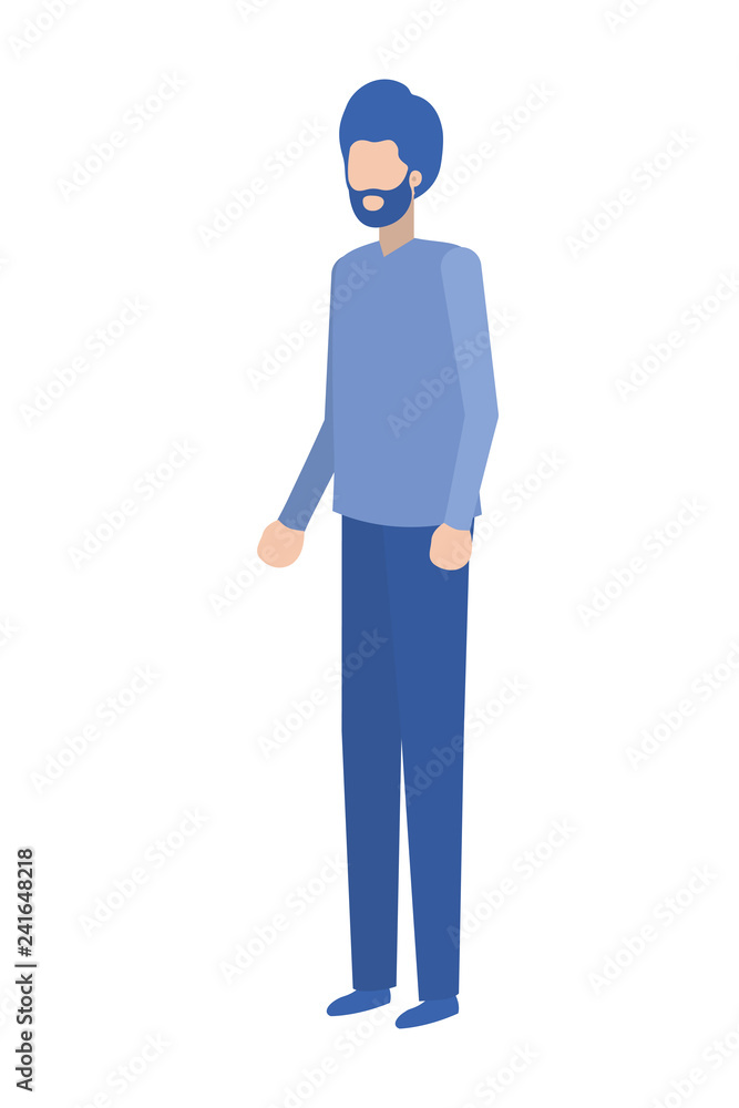 young man standing avatar character