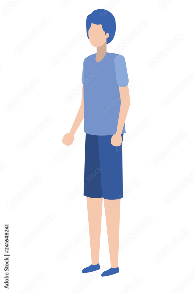 young man standing avatar character young man standing avatar character