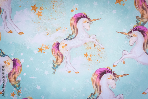 Fanstasy Unicorns/Horses with Corns with Stars. Illustration