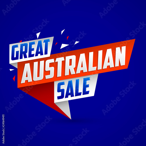Great Australian Sale, Vector modern colorful Promotional Banner