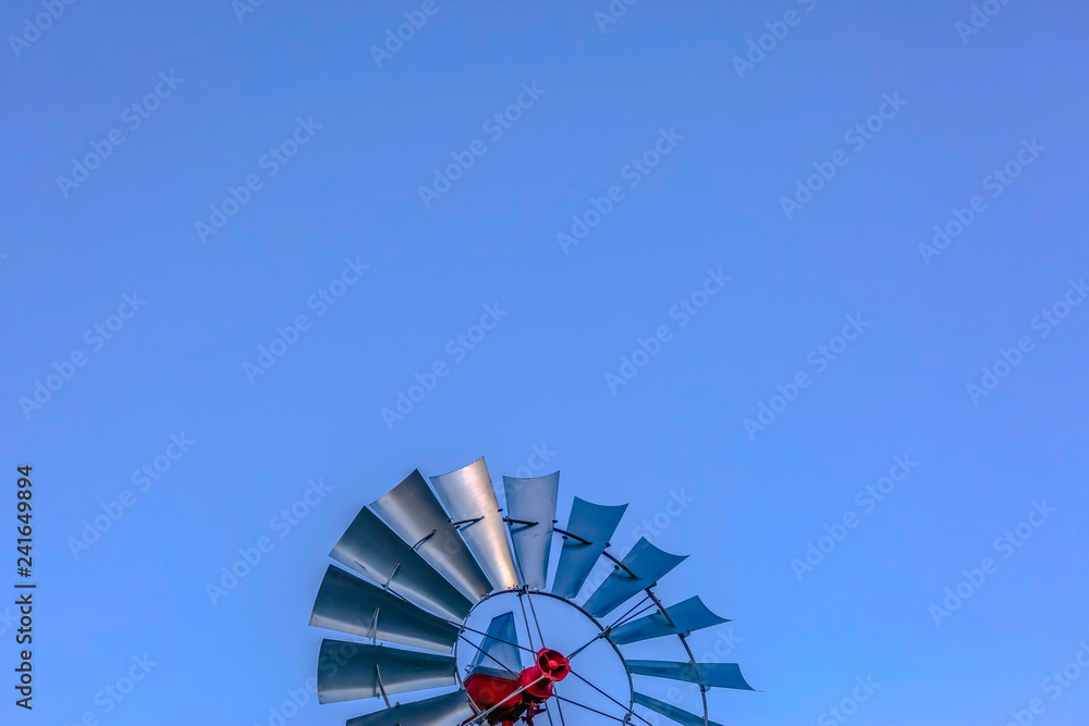 Windmill in sky with lots of copy space above Windmill in sky with lots of copy space above