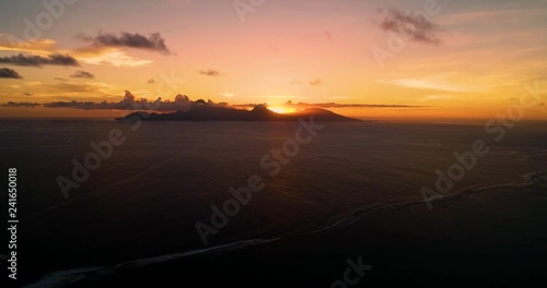 Wallpaper Mural beautiful sunset on the sea with the sun on the horizon, aerial view Torontodigital.ca