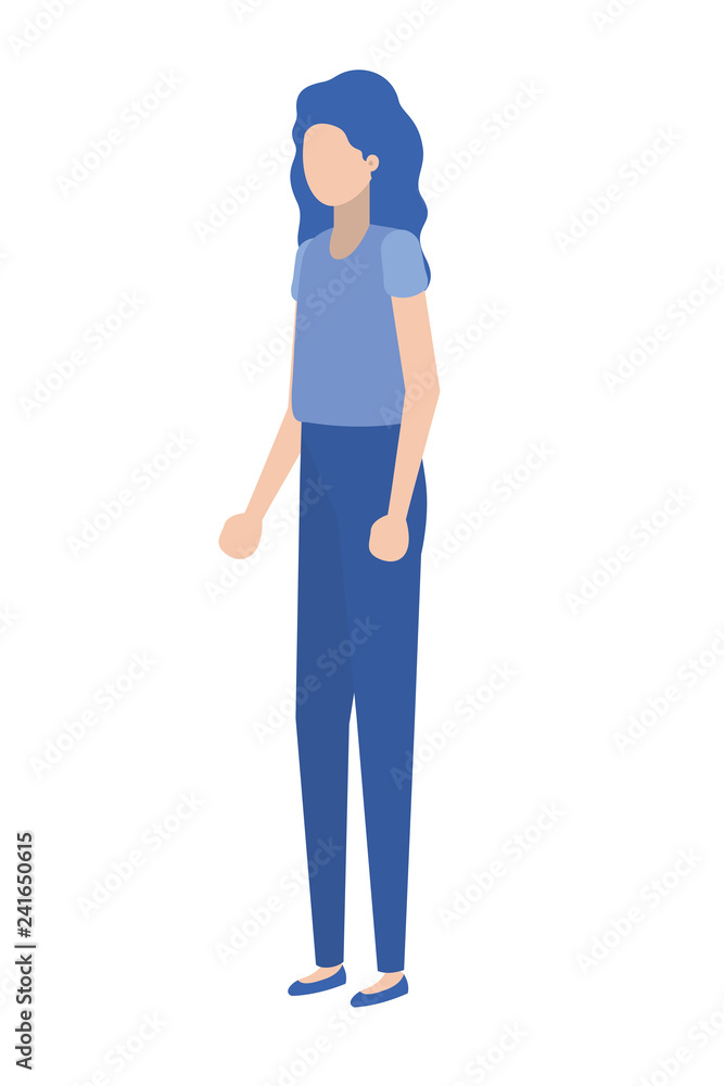 Fototapeta premium young woman standing avatar character
