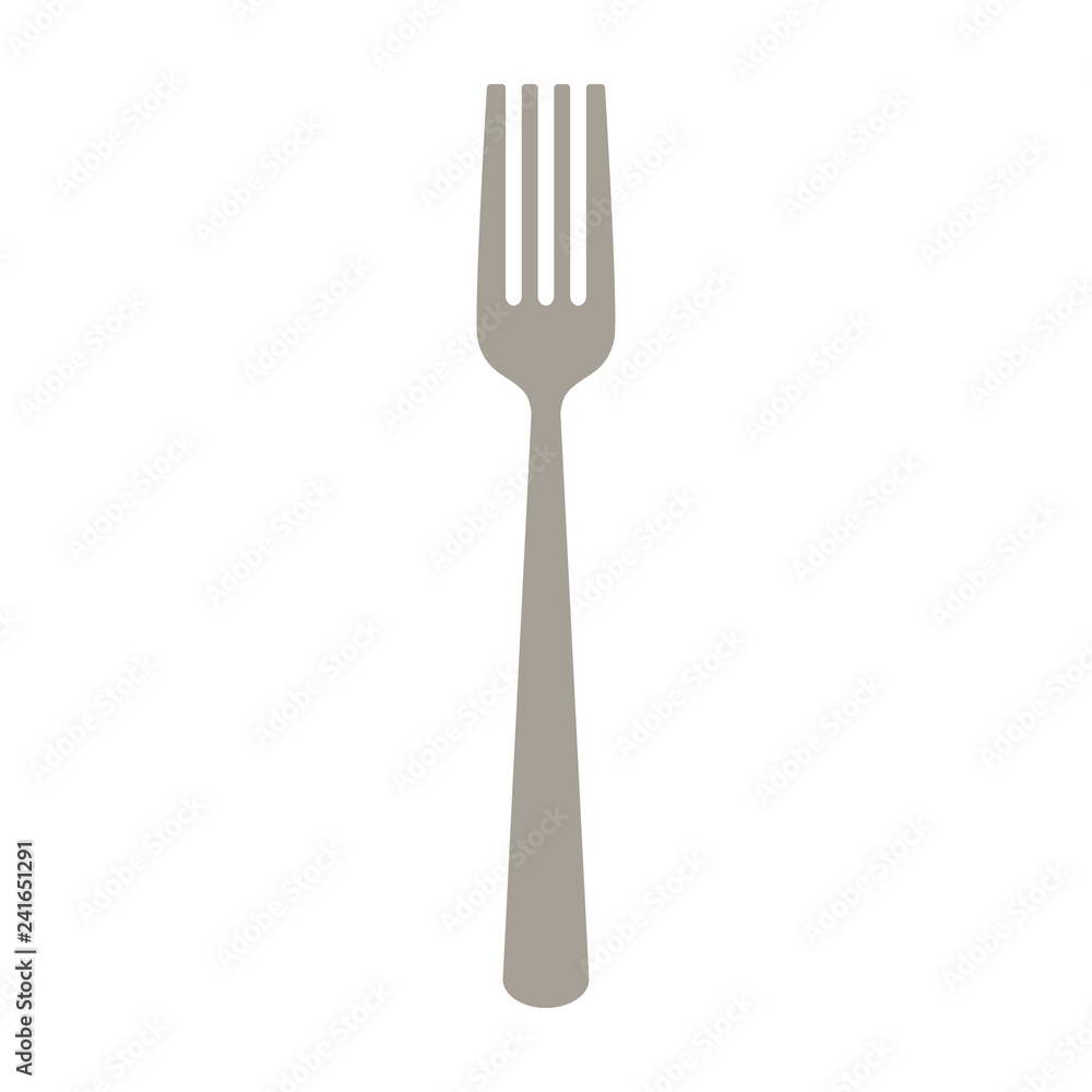 Silver Dinner Fork - Silver dinner fork with four tines isolated on white background Silver Dinner Fork - Silver dinner fork with four tines isolated on white background