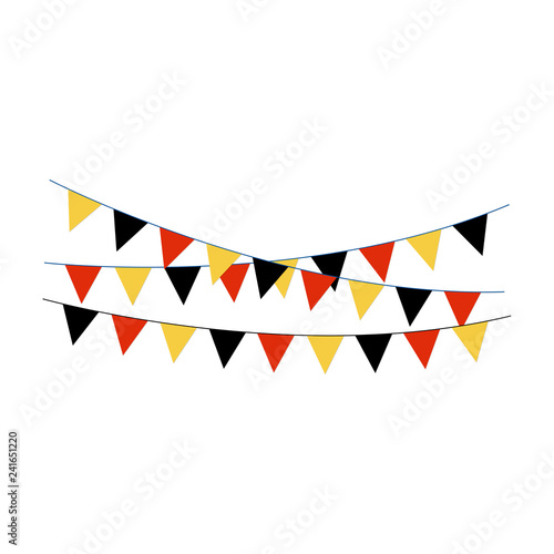 Black, Red, and Gold Bunting Banners - Banner or bunting with black, red, and gold colors of German flag