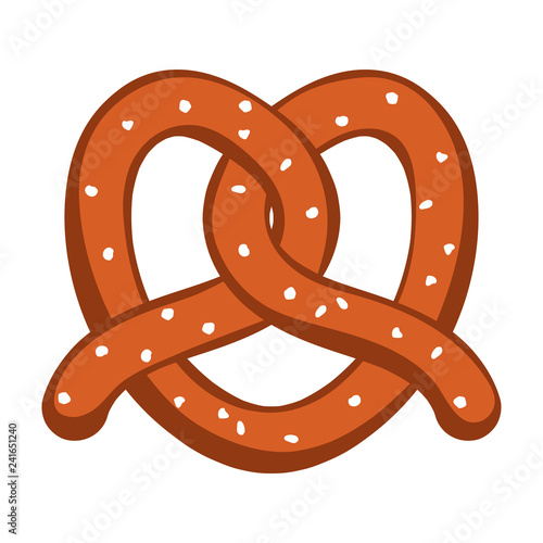 Salted Pretzel - Salted pretzel isolated on white background