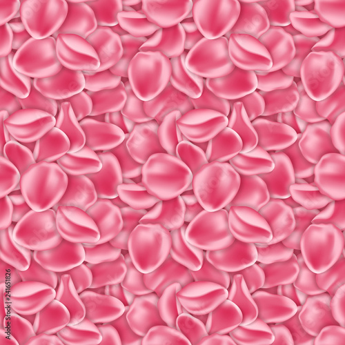 Seamless pattern made of rose petals. Design element for Valentines Day card