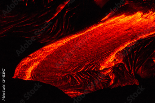 Hot Lava Flow, Kilauea Volcano photo