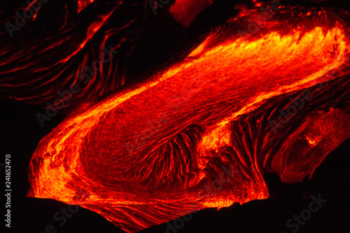 Hot Lava Flow, Kilauea Volcano