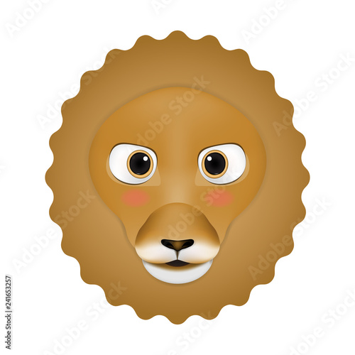 Fototapeta Naklejka Na Ścianę i Meble -  Lion male head cartoon vector