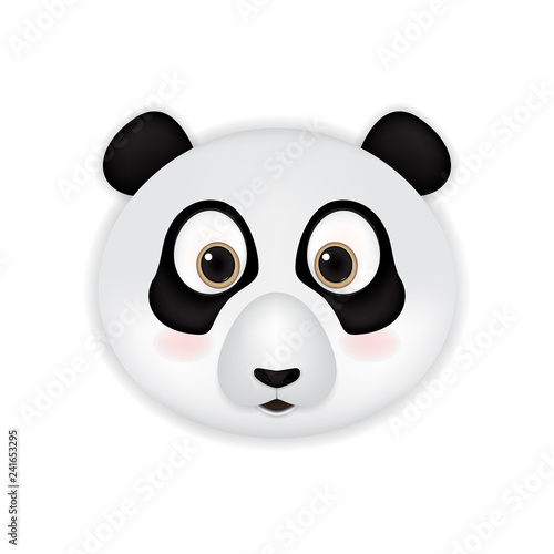 Fototapeta Naklejka Na Ścianę i Meble -  Panda head cartoon vector