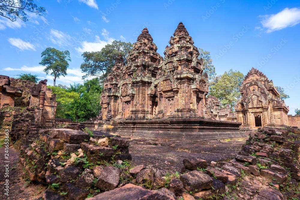 Banteay Srei beautiful temple at Angkor