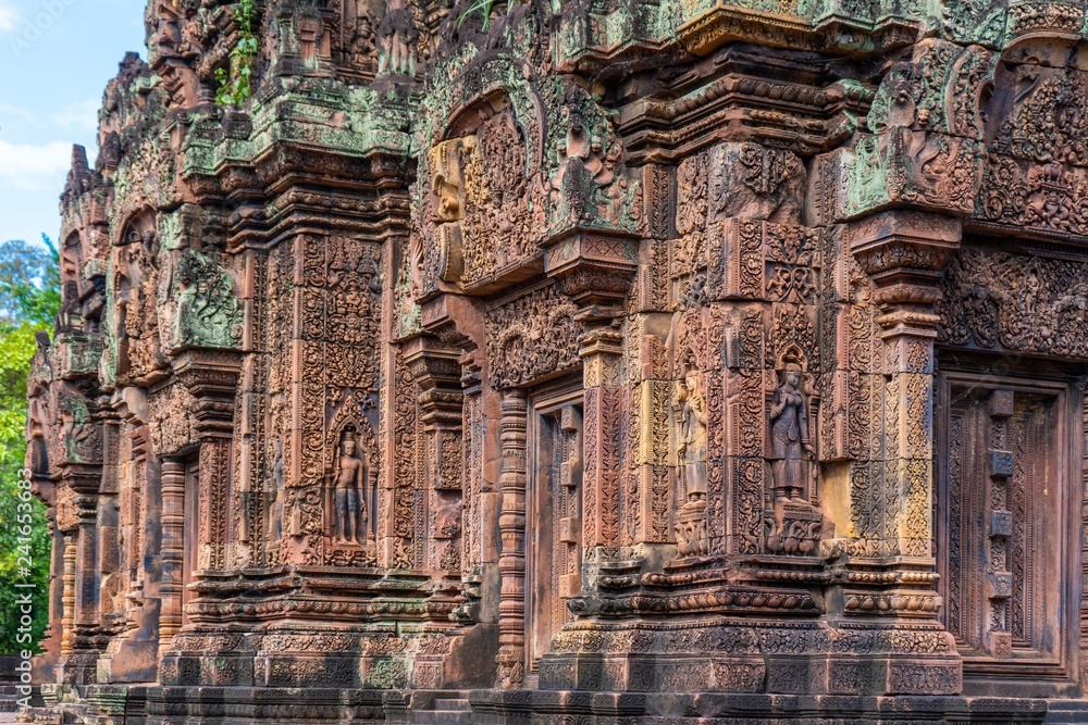 Banteay Srei beautiful temple at Angkor