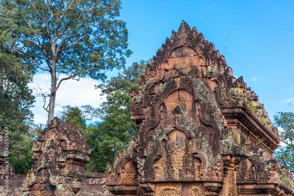 Banteay Srei beautiful temple at Angkor