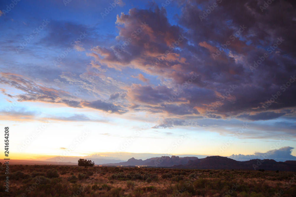 Sunset clouds on the Arizona Strip