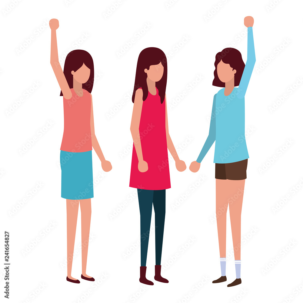 Fototapeta premium young women avatar character