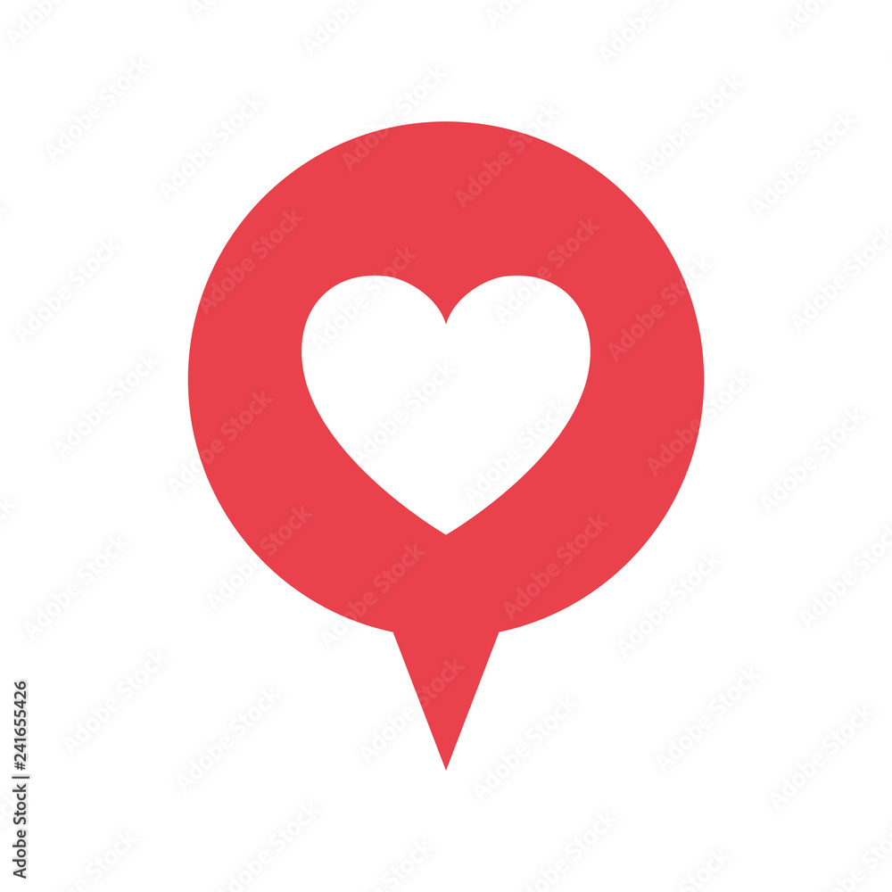 speech bubble with heart isolated icon