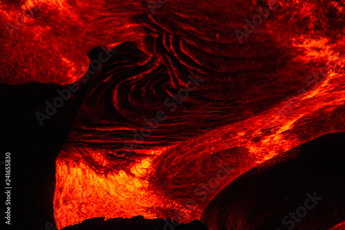 Hot Lava Flow, Kilauea Volcano