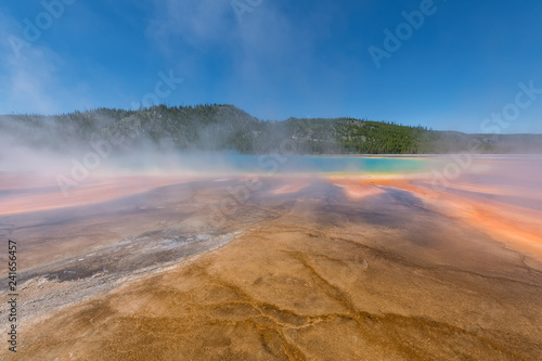 Grand Prismatic Spring. Hot springs. Yellowstone National Park. Wyoming. USA.