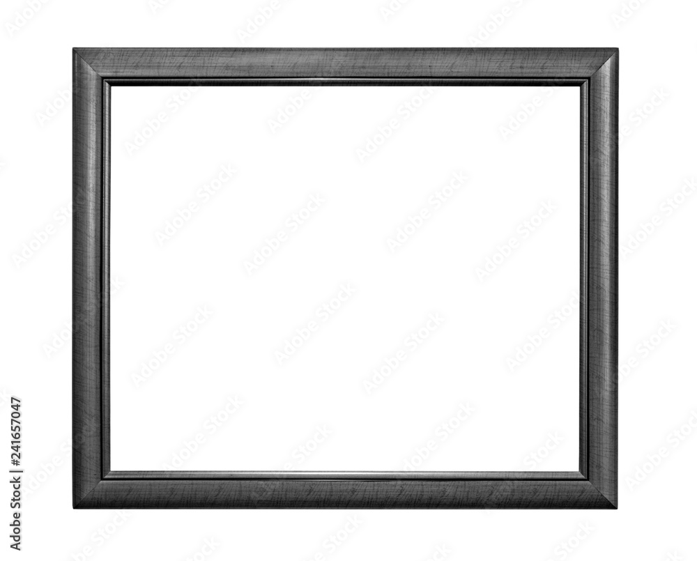 Silver picture frame on white background Silver picture frame on white background